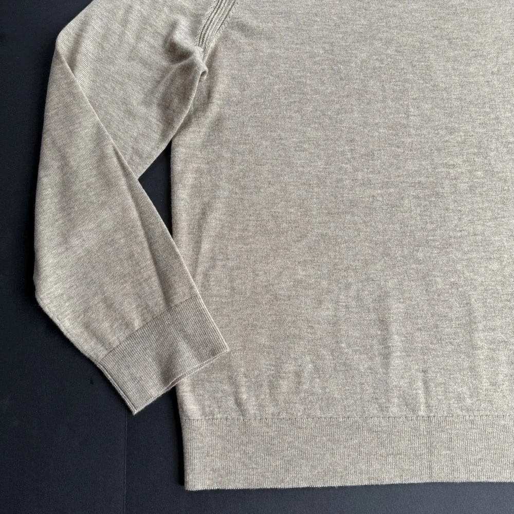 New Theory V Neck Sweater Mens XL Pullover Riland Wool Blend Harman Long Sleeves